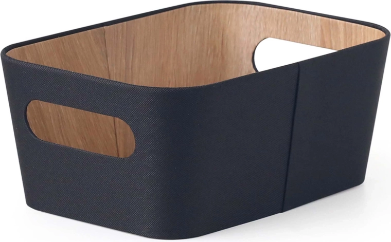 Coș de depozitare 26 × 18 × 11 cm negru
