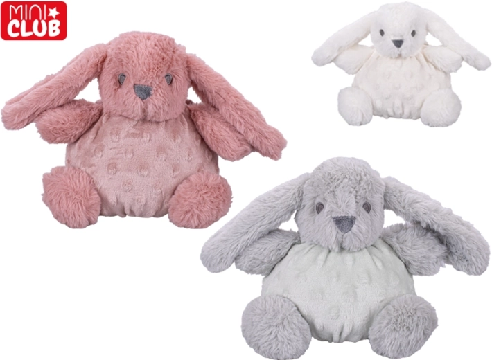 Iepuraș de pluș cu zornăitoare Mini Club 16 cm