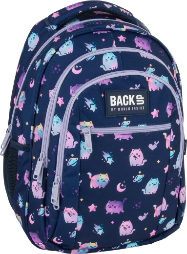 Rucsac școlar BackUP Violet Kittens 26 l