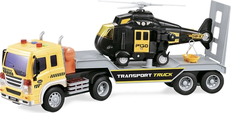 Tractor urban cu remorcă și elicopter 1:16 cu telecomandă