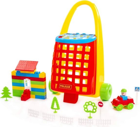 Cărucior cu set de construcție Builder (101 piese)