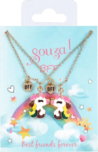 Souza! set cadou de coliere BFF cu unicorn - 2 buc.