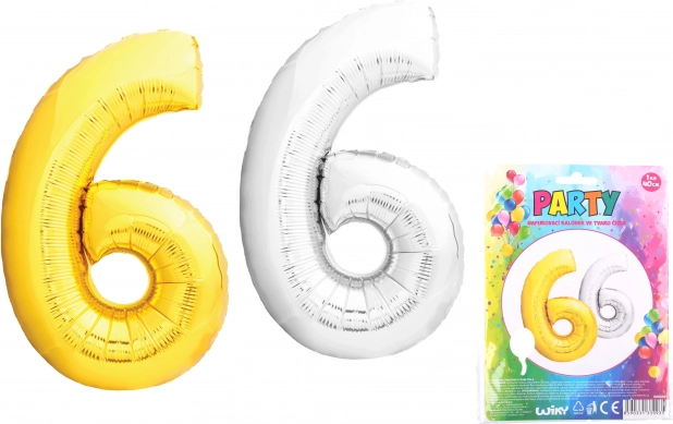 Balon gonflabil în formă de cifra 6