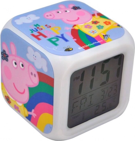 Ceas deșteptător digital Peppa Pig (cub) KiDS Licensing - 1 bucată