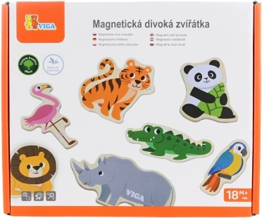 Magneți din lemn cu animale sălbatice Viga