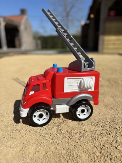 Mașină de pompieri – vehicul de pompieri din plastic cu scară telescopică