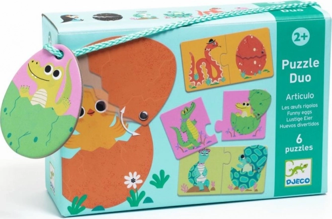 Djeco duo puzzle – ouă vesele