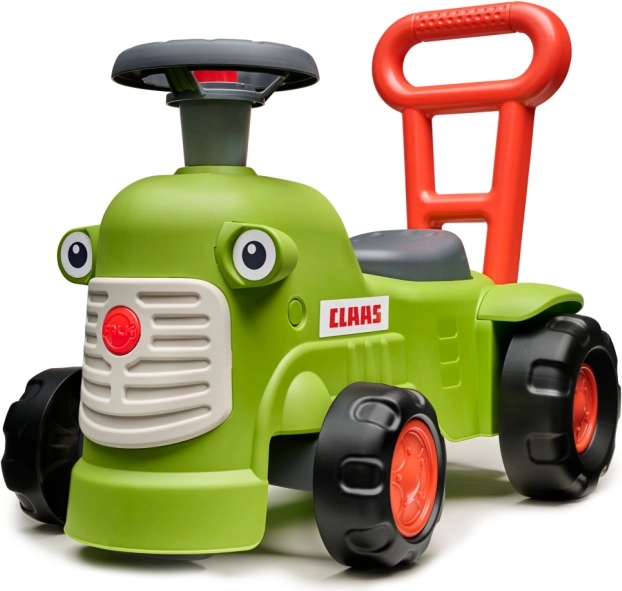 Vehicul de împins tractor Claas verde deschis cu volan