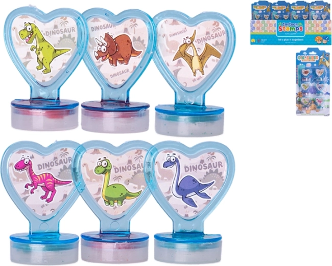 Ștampile auto-cerneală dinozauri – set 6 buc