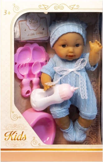 Păpușă bebeluș cu accesorii – bea și face pipi - 1 bucată