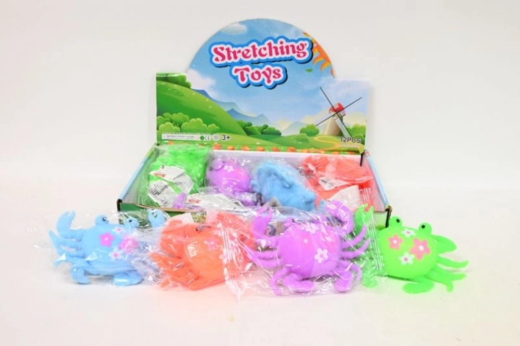 Jucărie antistres de strâns – crab (display 12 buc.)