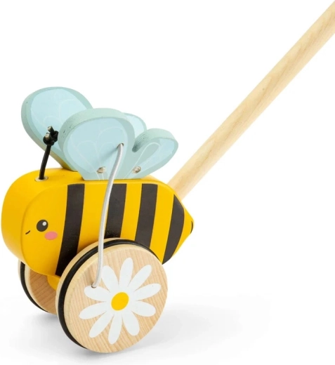 Bigjigs Toys jucărie din lemn de împins albinuță