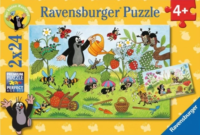 RAVENSBURGER Puzzle Cârtițica în grădină 2x24 piese