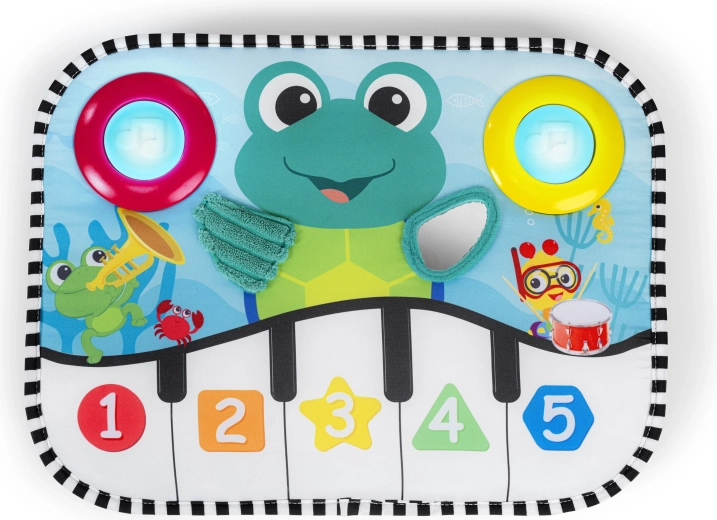 Baby Einstein saltea muzicală pentru pătuț și podea 2‑în‑1 Neptune's Kick & Explore