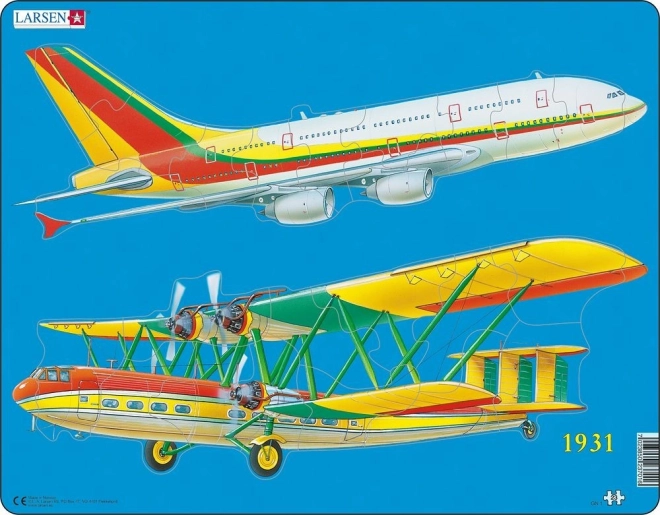 Puzzle avioane istorie și prezent 23 piese