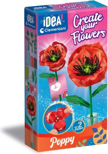 Clementoni Idea fabrica de flori – mac roșu