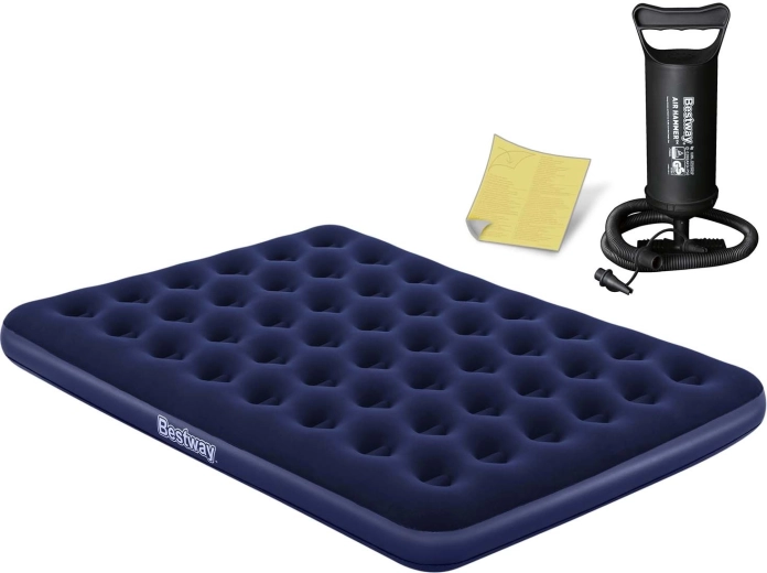 Saltea gonflabilă dublă cu pompă BESTWAY 203 × 152 × 22 cm