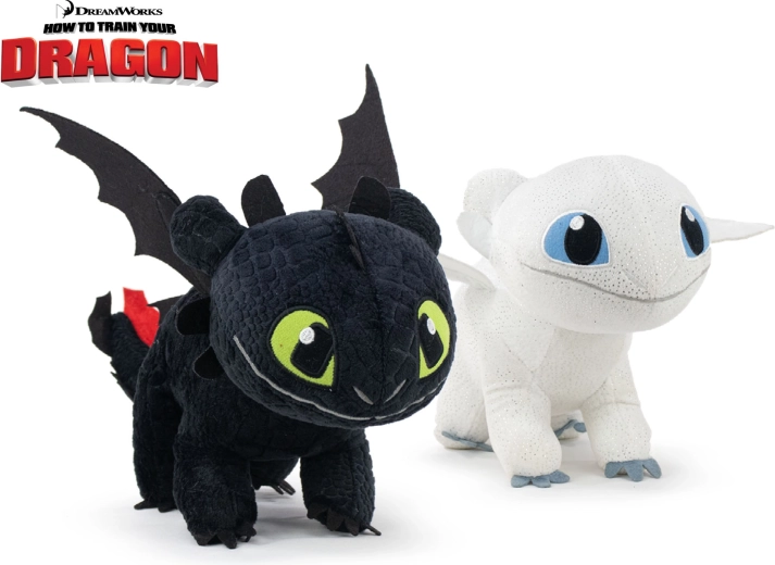 Cum să îți dresezi dragonul – dragon de pluș Știrbul/Furia Luminii 22 cm
