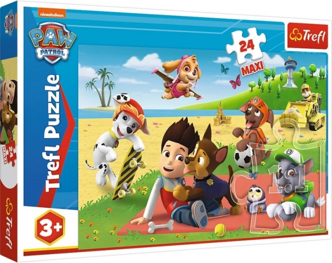 Puzzle Trefl PAW PATROL Maxi 24 piese – Distracție pe pătură