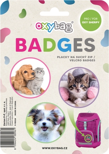 Set de insigne interschimbabile cu arici pentru rucsacul OXY Sherpy Pets
