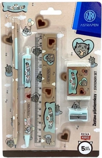 Set de scris Pixel Animal Choco – set din 5 piese