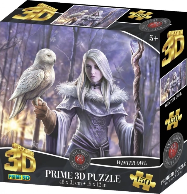 Puzzle 3D bufniță de iarnă 150 piese