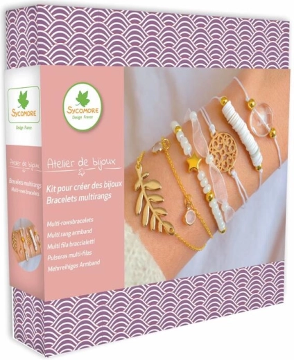 Confecționare bijuterii – brățări suprapuse cu sidef pentru fete