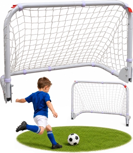 Poartă de fotbal pliabilă pentru copii 90 × 60 × 50 cm