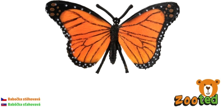 Figurină cu fluture monarh migrator Zooted, 11 cm