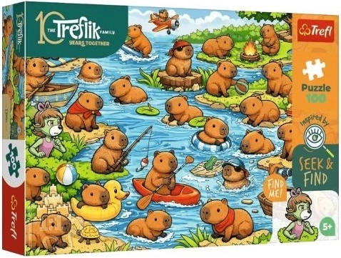 Puzzle Trefl Seek and Find capibare 100 de piese
