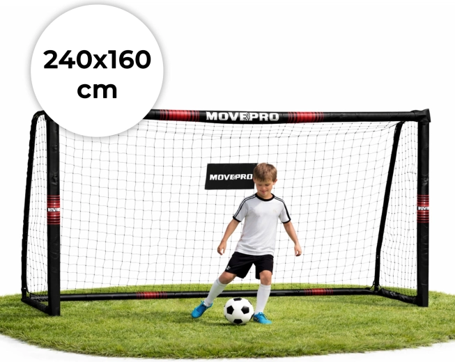 Poartă de fotbal cu accesorii 240 × 160 × 85 cm MOVEPRO