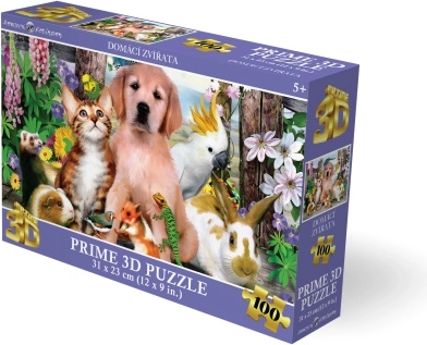 Puzzle 3D animale de casă 100 piese