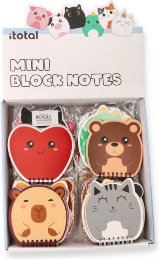 Caiet spiralat drăguț cu animale, 80 de foi