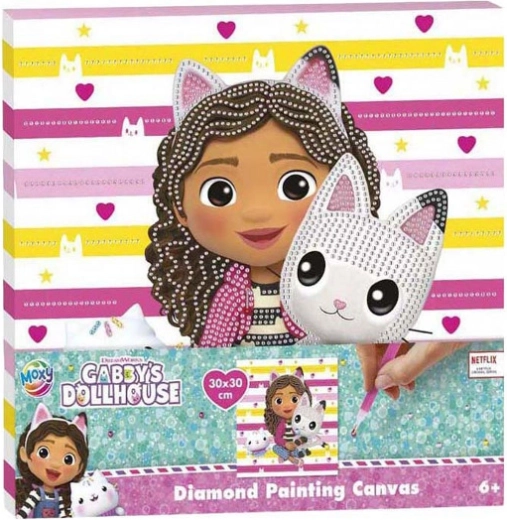 Mozaic cu diamante Gabby’s Dollhouse – Căsuța pisicuțelor 30 × 30 cm