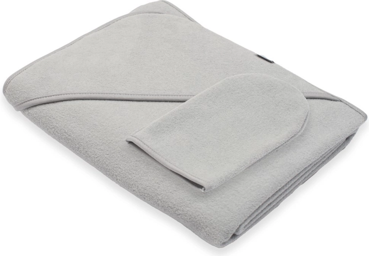 Prosop din frotir pentru copii cu glugă NEW BABY Basic 100 × 100 cm, gri