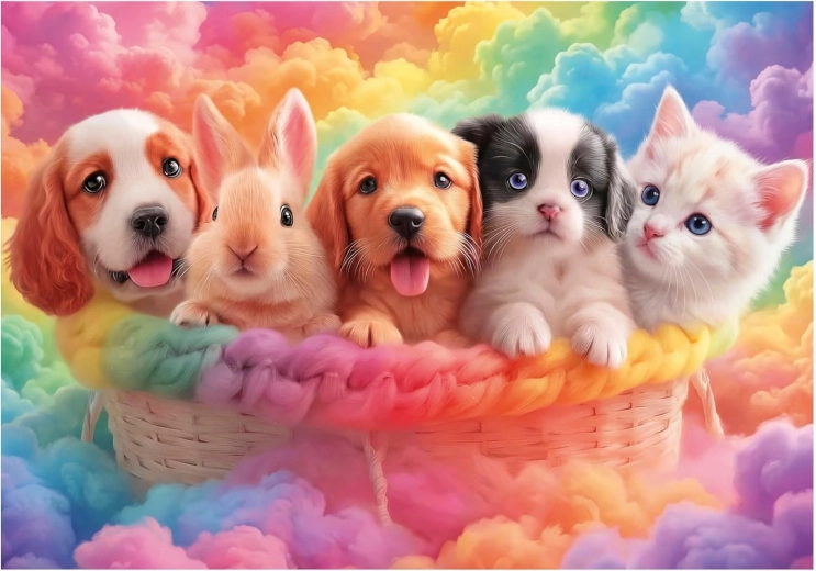 Educa puzzle Prieteni din coș 300 piese