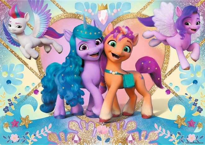 Puzzle 100 piese Glitter My Little Pony Ponei strălucitori