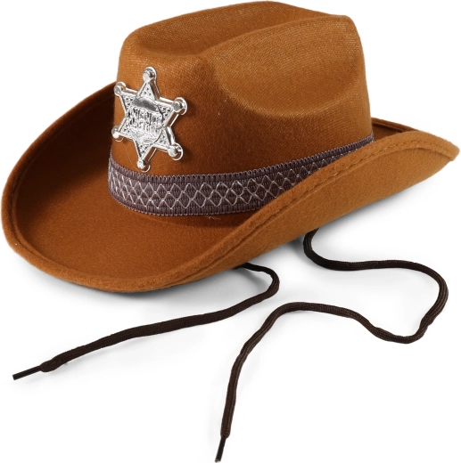 Pălărie de cowboy pentru copii cu stea de șerif