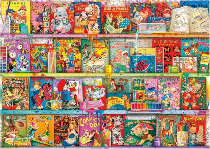 Puzzle Educa Colț de lectură kitsch și distractiv 1500 piese