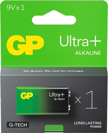 Baterie alcalină 9V GP Ultra+ 6LR61