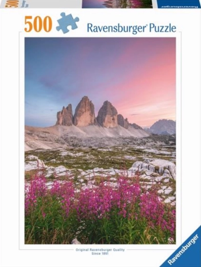 Puzzle Ravensburger Dolomiți Tre Cime di Lavaredo 500 de piese