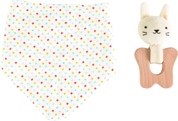 Petit Collage Set Iepuraș Zornăitoare și Bavetă