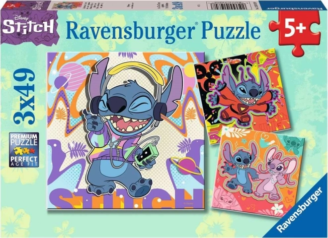 Puzzle 3x49 piese Stitch