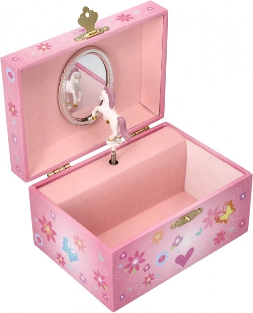 Cutie muzicală pentru bijuterii Unicorn floral – melodia Lacul lebedelor de la GOKI