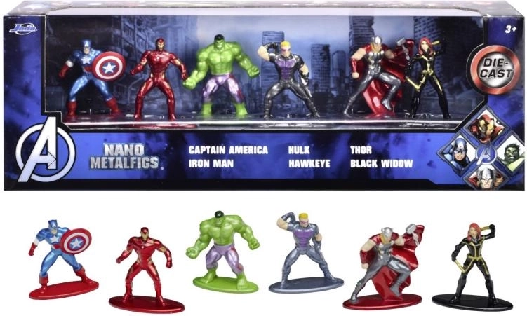 Figurine metalice JADA MARVEL AVENGERS, 6 buc., 4 cm
