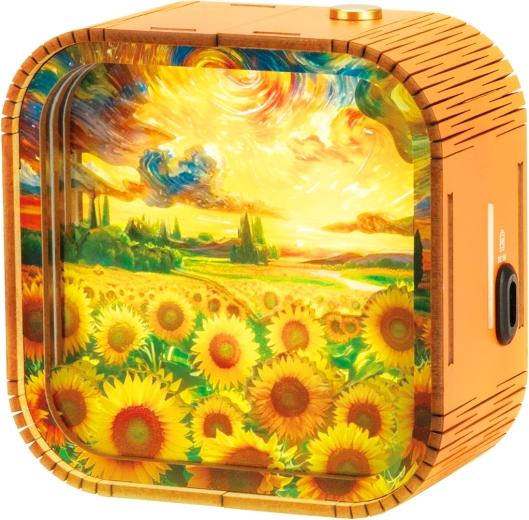 2Kids Toys puzzle 3D din lemn lampă câmp de floarea-soarelui