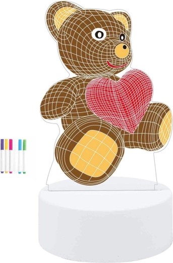 Lampă de desen cu ursuleț, 19 cm