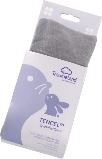 Träumeland cearșaf cu elastic Tencel 40 × 90 cm gri închis