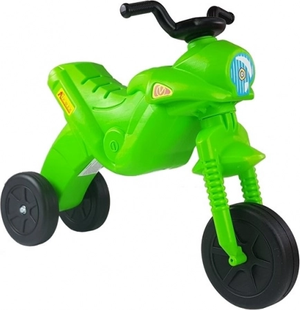 Motocicletă de echilibru tricoloră pentru copii Enduro – Verde