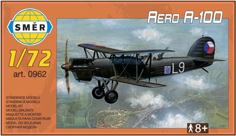 Model din plastic al avionului Aero A-100 la scara 1:72